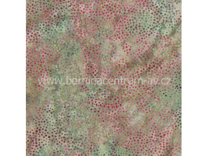 Hoffman 3019-003 bali batika puntík vícebarevná bavlněná látka patchwork