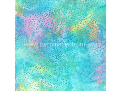 Hoffman 3019-029 bali batika puntík vícebarevná bavlněná látka patchwork