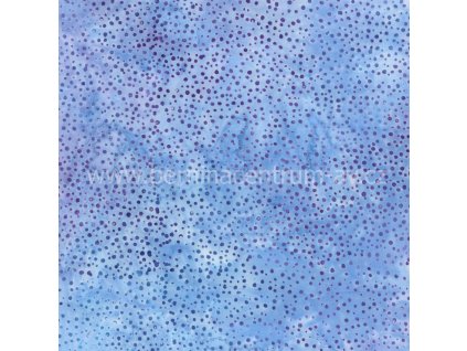 Hoffman 3019-030 bali batika puntík modrá bavlněná látka patchwork