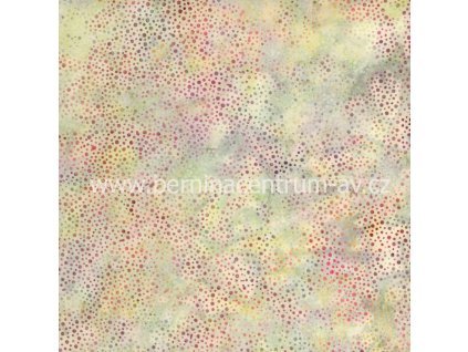 Hoffman 3019-050 bali batika puntík vícebarevná bavlněná látka patchwork