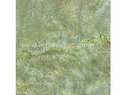 Hoffman 3019-004 bali batika puntík zelená bavlněná látka patchwork
