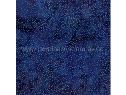 Hoffman 3019-005 bali batika puntík modrá bavlněná látka patchwork