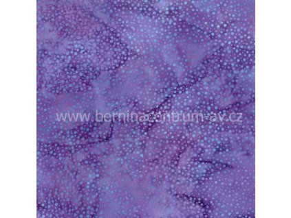 Hoffman 3019-032 bali batika puntík fialová bavlněná látka patchwork