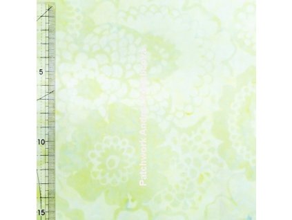 Hoffman 3345-819 bali batika potisk zelená bavlněná látka patchwork