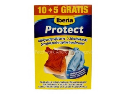 Iberia Protect 10+5 ks Speciální utěrky pro praní různobarevných látek, oděvů