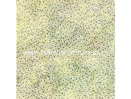 Hoffman 3019-051 bali batika puntík zelená bavlněná látka patchwork