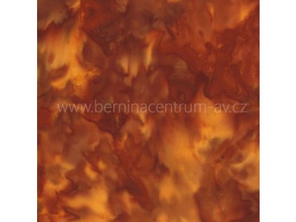 Hoffman 3018-389 bali batika oranžová bavlněná látka patchwork