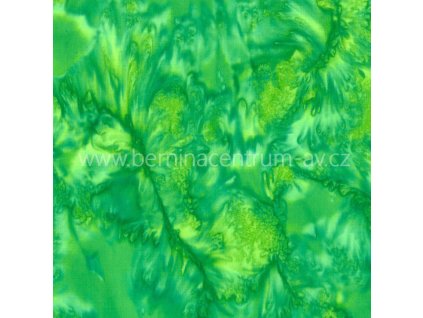 Hoffman 3018-315 bali batika zelená bavlněná látka patchwork