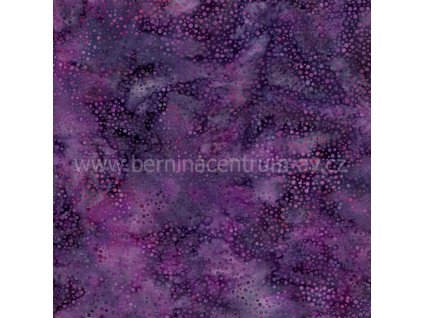 Hoffman 3019-059 bali batika puntík fialová bavlněná látka patchwork