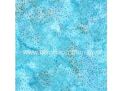 Hoffman 3019-053 bali batika puntík modrá bavlněná látka patchwork