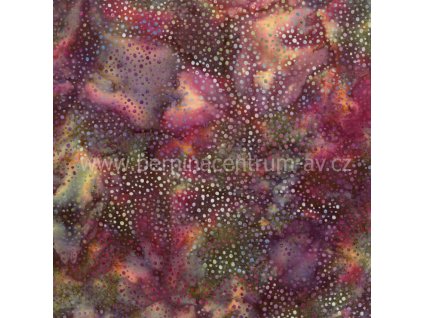 Hoffman 3019-138 bali batika puntík vícebarevná bavlněná látka patchwork