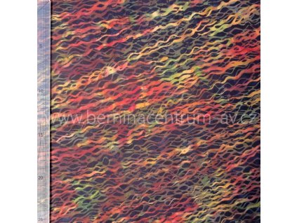 Hoffman 3352-330 bali batika potisk vícebarevná bavlněná látka patchwork