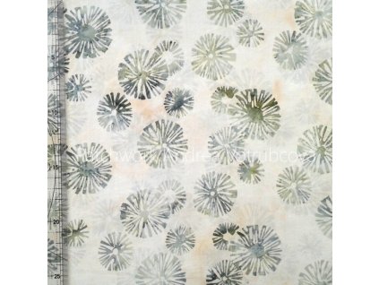 Hoffman 3354-111 bali batika potisk zelená bavlněná látka patchwork