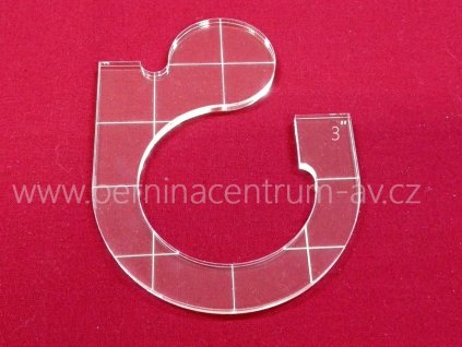 Quiltovací pravítko 43 Srdce 7,6cm, výška 6mm