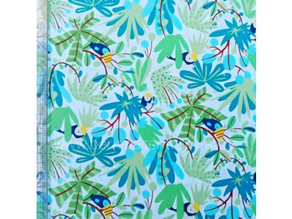 EU 999-104 David Walker Tropical vícebarevná bavlněná látka patchwork