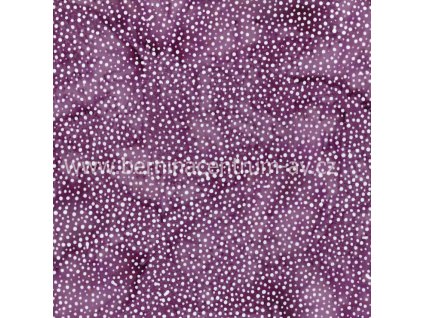 Hoffman 3019-081 bali batika puntík fialová bavlněná látka patchwork