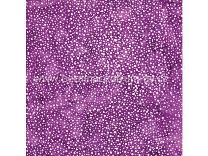 Hoffman 3019-082 bali batika puntík fialová bavlněná látka patchwork
