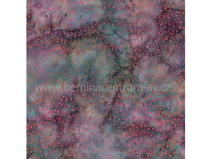 Hoffman 3019-089 bali batika puntík vícebarevná bavlněná látka patchwork
