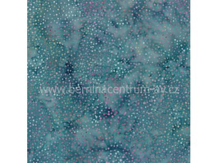 Hoffman 3019-093 bali batika puntík modrá bavlněná látka patchwork