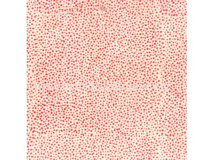 Hoffman 3019-095 bali batika puntík červená bavlněná látka patchwork