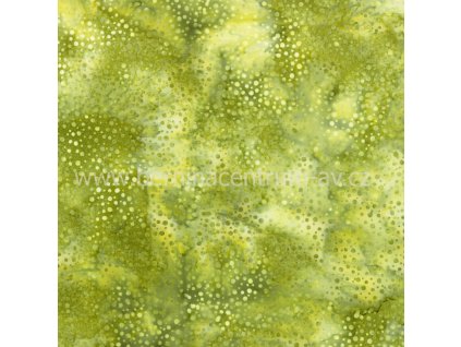 Hoffman 3019-109 bali batika puntík zelená bavlněná látka patchwork