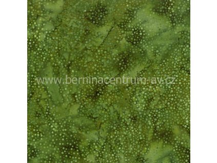 Hoffman 3019-118 bali batika puntík zelená bavlněná látka patchwork