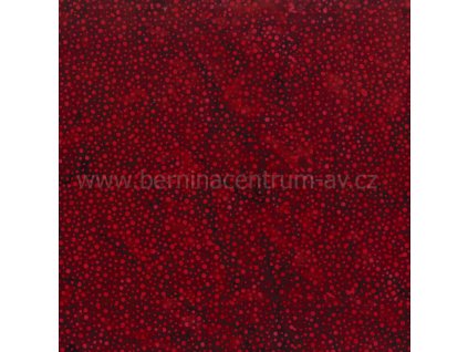 Hoffman 3019-139 bali batika puntík červená bavlněná látka patchwork