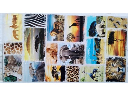 Hoffman 999-155 AFRIKA panel vícebarevná bavlněná látka patchwork