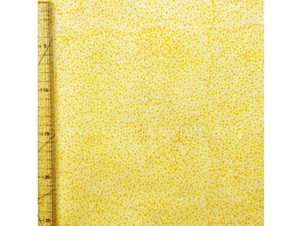 Hoffman 3019-175 bali batika puntík žlutá bavlněná látka patchwork