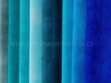 Stof balíček Quilters Shadow tyrkys královská modrá II bavlněná látka patchwork