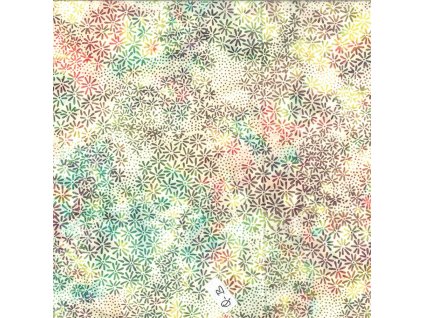 Hoffman 3362-202 bali batika vícebarevná bavlněná látka patchwork