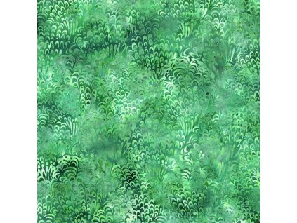 Hoffman 3362-809 bali batika zelená bavlněná látka patchwork