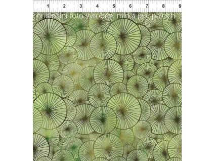 In The Beginning 999-255 Seasons zelená medúzy bavlněná látka patchwork