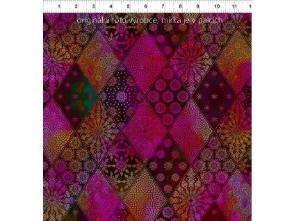 In The Beginning 999-272 Seasons vícebarevná kosočtverce bavlněná látka patchwork