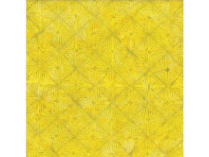 Hoffman 3365-206 bali batika žlutá bavlněná látka patchwork