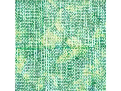 Hoffman 3365-813 bali batika zelená bavlněná látka patchwork