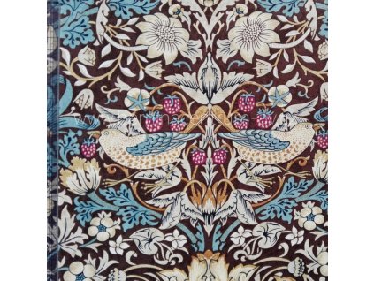 William Morris Bloomsbury Straw berry thief teal vícebarevná bavlněná látka patchwork