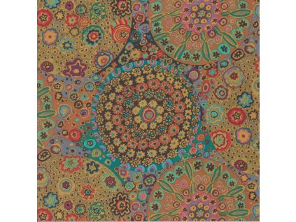 Kaffe Fassett Millefiore antiq květovaná vícebarevná bavlněná látka patchwork