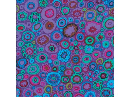 Kaffe Fassett Paperweight fialová květovaná vícebarevná bavlněná látka patchwork