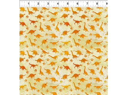 In The Beginning 999-493 Dino vícebarevná bavlněná látka patchwork
