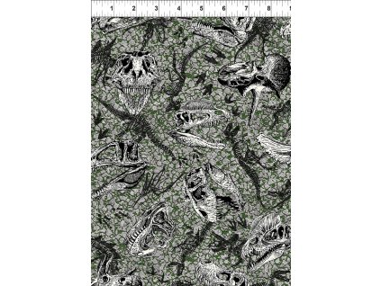 In The Beginning 999-500 Jurassic vícebarevná bavlněná látka patchwork