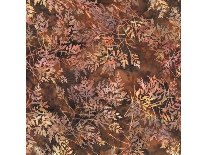 Hoffman 3368-301 bali batika hnědá bavlněná látka patchwork