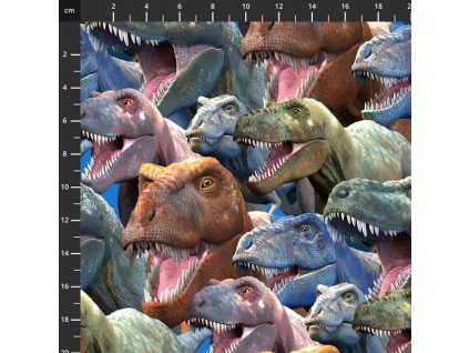 Blank Quilting 999-538 Tyranno Chorus nahusto vícebarevná bavlněná látka patchwork