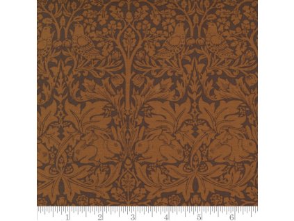 William Morris Best 836319 hnědá bavlněná látka patchwork