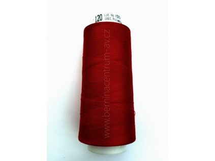Amann Trojalock 120 9199-0504 červená jednobarevná overlocková nit polyester 2500m