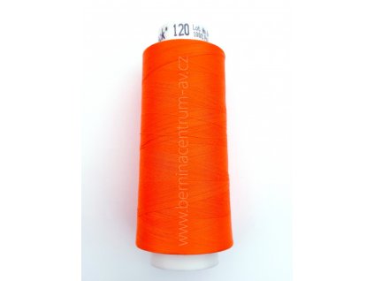 Amann Trojalock 120 9199-8414 oranžová jednobarevná overlocková nit polyester 2500m