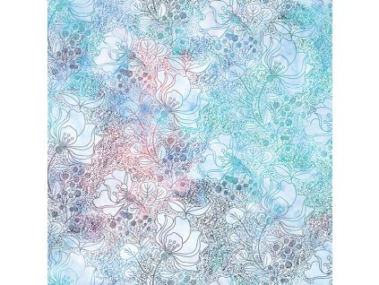 Hoffman 999-622 Květy Spring time romance digi bavlněná látka patchwork