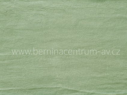 EU 666-11 zelená lněná látka patchwork 185g šíře 150cm 100%len