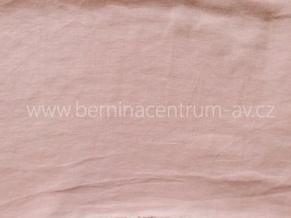 EU 666-15 růžová lněná látka patchwork 185g šíře 150cm 100%len