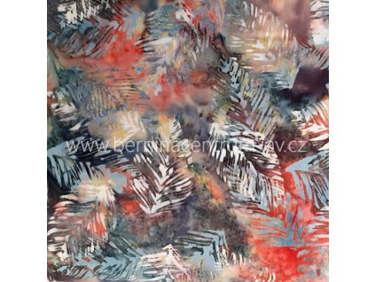 Hoffman 3370-302 bali batika vícebarevná bavlněná látka patchwork